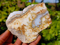 Polished On One Side 'Crazy Lace' Blue Lace Agate x 6 From Namibia - Toprock Gemstones and Minerals 