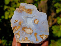 Polished On One Side 'Crazy Lace' Blue Lace Agate x 6 From Namibia - Toprock Gemstones and Minerals 