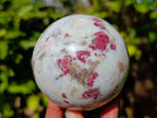 Polished Rubellite Pink Tourmaline Spheres x 2 From Ambatondrazaka, Madagascar - Toprock Gemstones and Minerals 