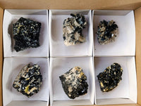 Natural Schorl Black Tourmaline Specimens x 6 From Erongo, Namibia - Toprock Gemstones and Minerals 