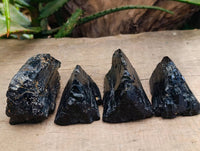 Natural Schorl Black Tourmaline Specimens x 4 From Erongo, Namibia - Toprock Gemstones and Minerals 