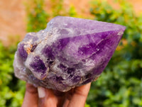 Polished Chevron Amethyst 'Witches Hat'  Points x 5 From Zambia - Toprock Gemstones and Minerals 