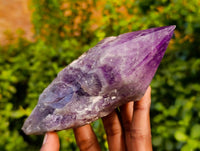 Polished Chevron Amethyst 'Witches Hat'  Points x 5 From Zambia - Toprock Gemstones and Minerals 
