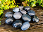Polished Lazulite Palm Stones x 12 From Madagascar - Toprock Gemstones and Minerals 