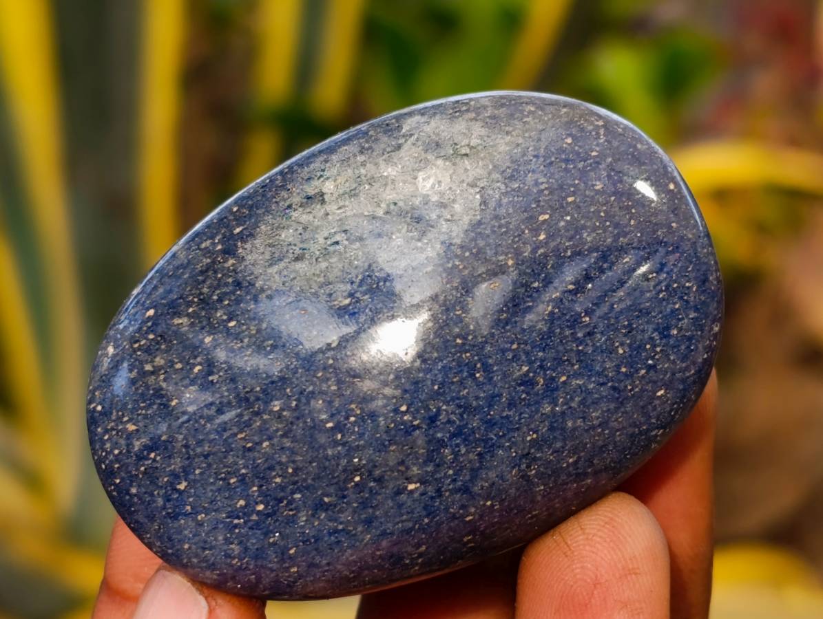 Polished Lazulite Palm Stones x 12 From Madagascar - Toprock Gemstones and Minerals 
