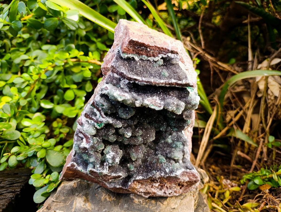 Natural Ball Malachite On Dolomite Matrix Specimen x 1 From Kambove, Congo - Toprock Gemstones and Minerals 