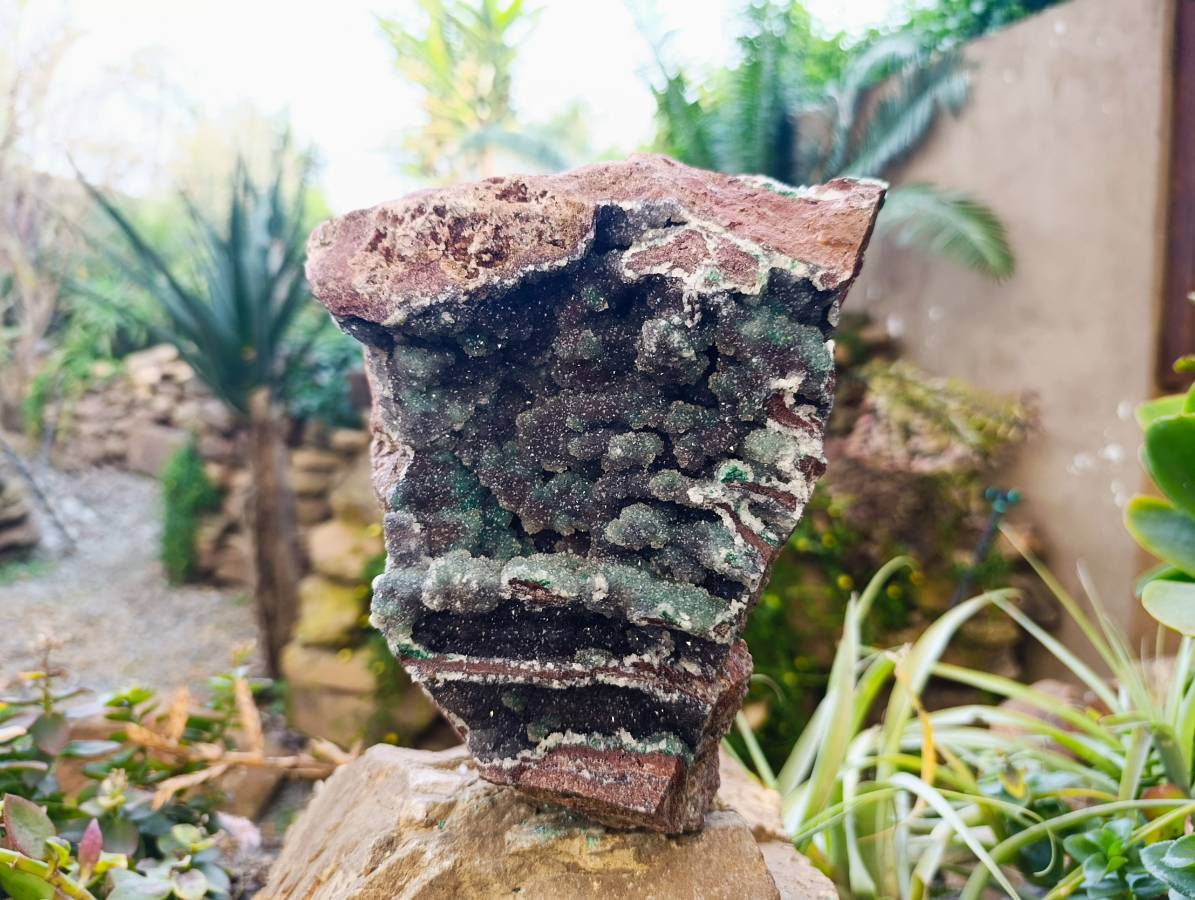 Natural Ball Malachite On Dolomite Matrix Specimen x 1 From Kambove, Congo - Toprock Gemstones and Minerals 