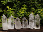 Polished Clear Quartz Crystals x 6 From Madagascar - Toprock Gemstones and Minerals 