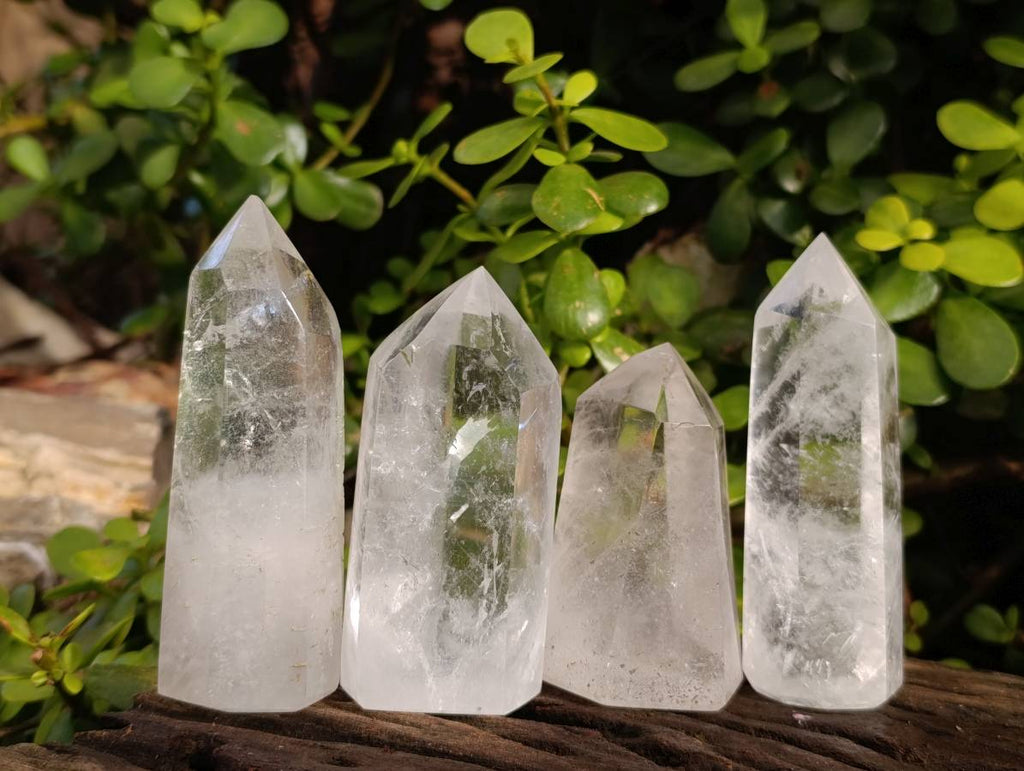 Polished Clear Quartz Crystals x 6 From Madagascar - Toprock Gemstones and Minerals 