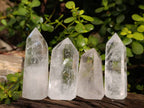 Polished Clear Quartz Crystals x 6 From Madagascar - Toprock Gemstones and Minerals 
