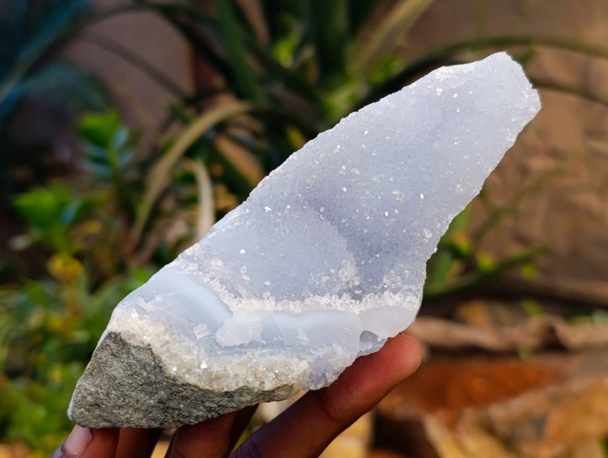 Natural Blue Lace Agate Geode Specimens x 5 From Nsanje, Malawi - Toprock Gemstones and Minerals 