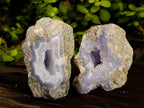 Natural Blue Lace Agate Geode Specimens x 5 From Nsanje, Malawi - Toprock Gemstones and Minerals 