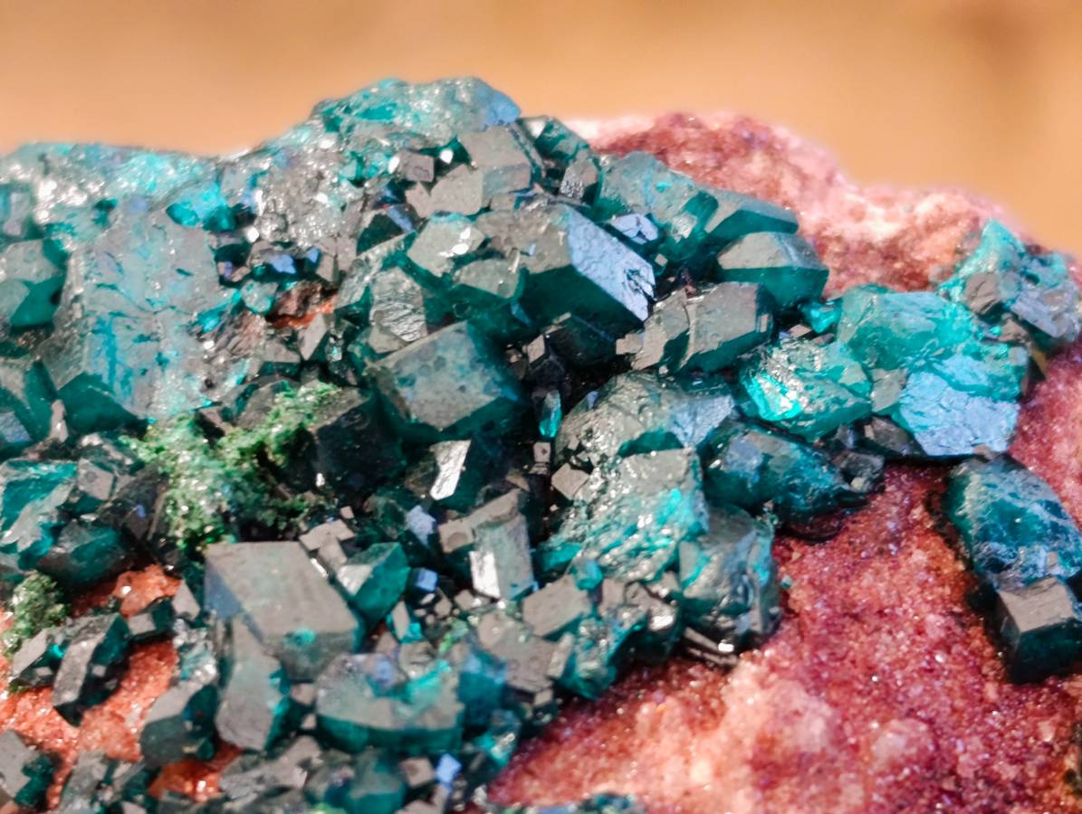 Natural Dioptase On Dolomite Specimens x 4 From Likasi, Congo - Toprock Gemstones and Minerals 