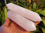 Polished Double Terminated Rose Quartz Points x 6 From Madagascar - Toprock Gemstones and Minerals 
