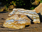 Polished On One Side Blue Lace Agate Slices x 2 From Namibia - Toprock Gemstones and Minerals 
