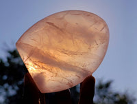 Polished Gemmy Rose Quartz Standing Free Forms x 2 Ambatondrazaka, Madagascar - Toprock Gemstones and Minerals 