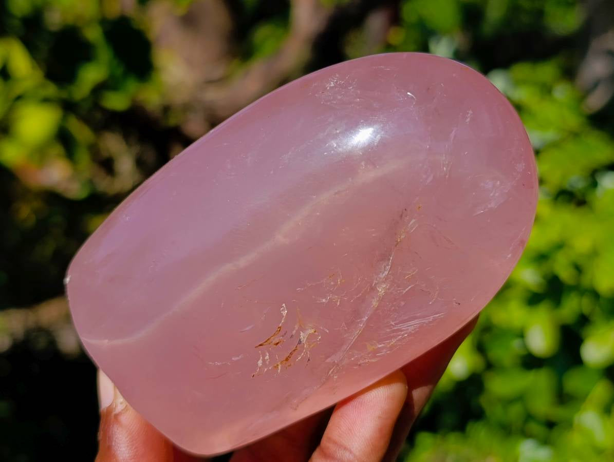 Polished Gemmy Rose Quartz Standing Free Forms x 2 Ambatondrazaka, Madagascar - Toprock Gemstones and Minerals 