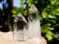 Polished Clear Quartz Crystals x 12 From Madagascar - Toprock Gemstones and Minerals 
