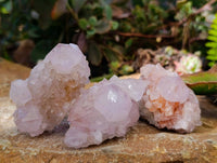 Natural White Spirit Quartz Clusters x 12 From Boekenhouthoek, South Africa