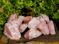 Natural Pink Rose Quartz Cobbed Specimens x 12 From North Cape, South Africa