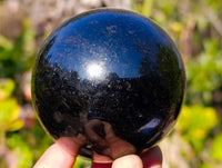 Polished Black Tourmaline Spheres x 3 From Madagascar