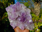 Natural Jacaranda Amethyst Quartz Clusters x 2 From Mumbwa, Zambia - Toprock Gemstones and Minerals 