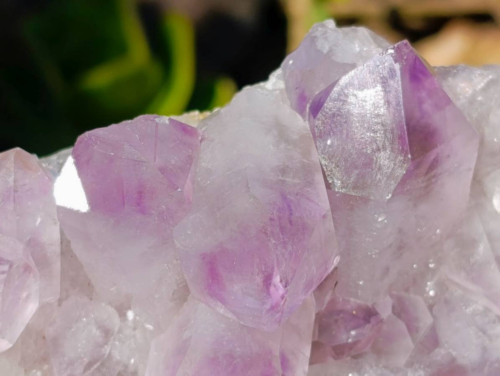 Natural Jacaranda Amethyst Quartz Clusters x 2 From Mumbwa, Zambia - Toprock Gemstones and Minerals 