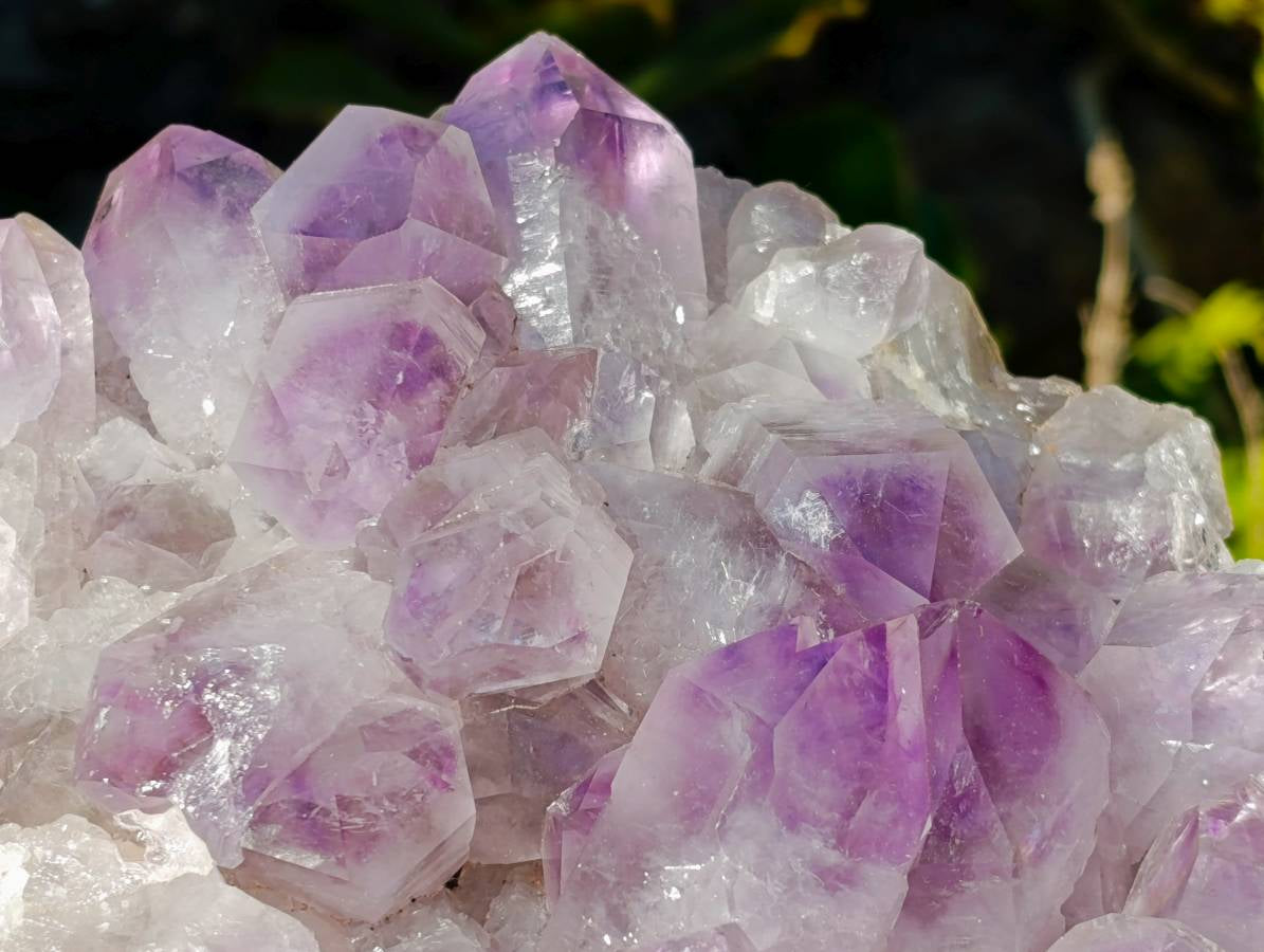 Natural Jacaranda Amethyst Quartz Clusters x 2 From Mumbwa, Zambia - Toprock Gemstones and Minerals 