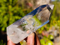 Polished Clear and Smokey Quartz Crystals with Rainbow Veils and Phantoms x 12 From Madagascar - Toprock Gemstones and Minerals 