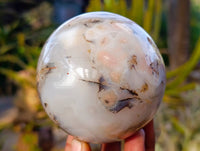 Polished Mixed Dendritic and Banded Agate Spheres x 2 From Madagascar - Toprock Gemstones and Minerals 