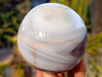 Polished Mixed Dendritic and Banded Agate Spheres x 2 From Madagascar - Toprock Gemstones and Minerals 