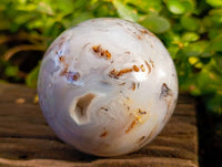Polished Mixed Dendritic and Banded Agate Spheres x 2 From Madagascar - Toprock Gemstones and Minerals 
