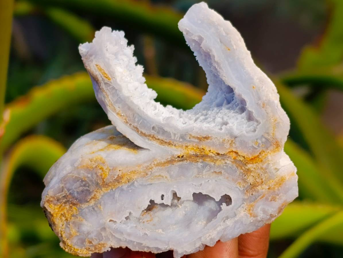 Natural Etched Blue Lace Agate Specimens x 24 From Namibia - Toprock Gemstones and Minerals 