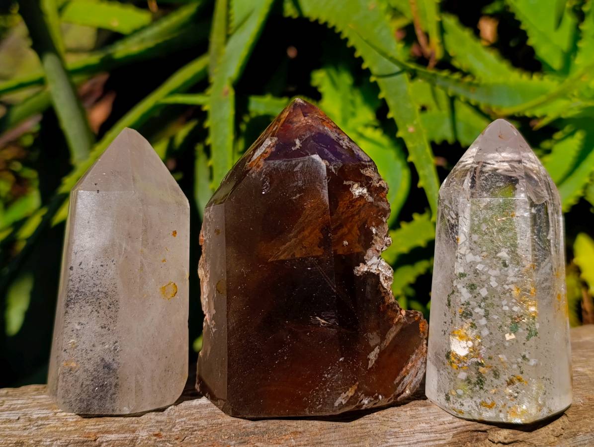 Polished Mix of Selected Quartz Crystals x 6 From Madagascar - Toprock Gemstones and Minerals 