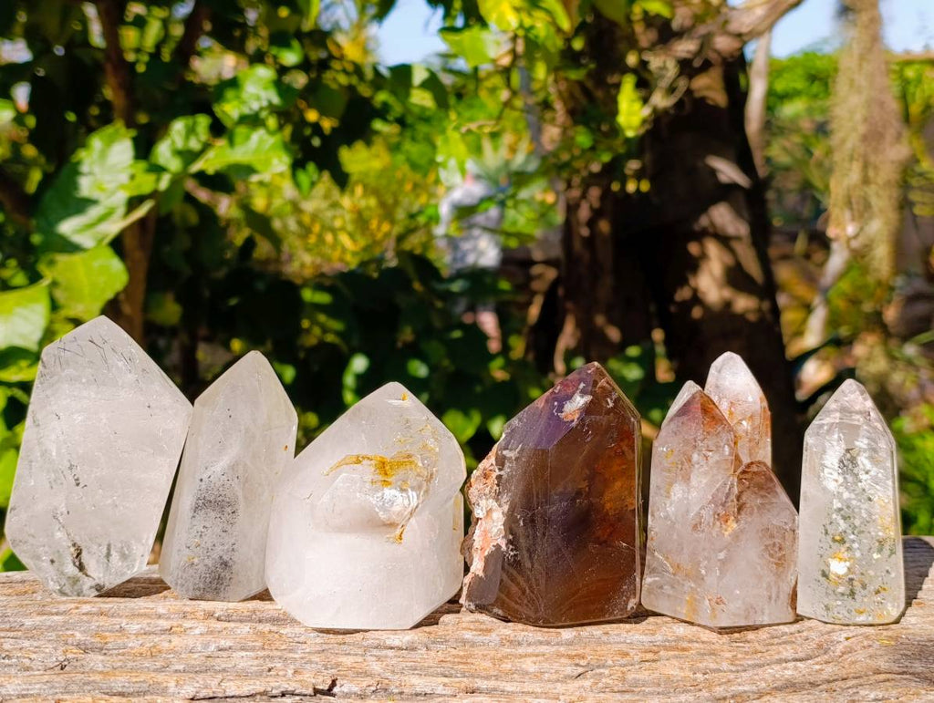Polished Mix of Selected Quartz Crystals x 6 From Madagascar - Toprock Gemstones and Minerals 
