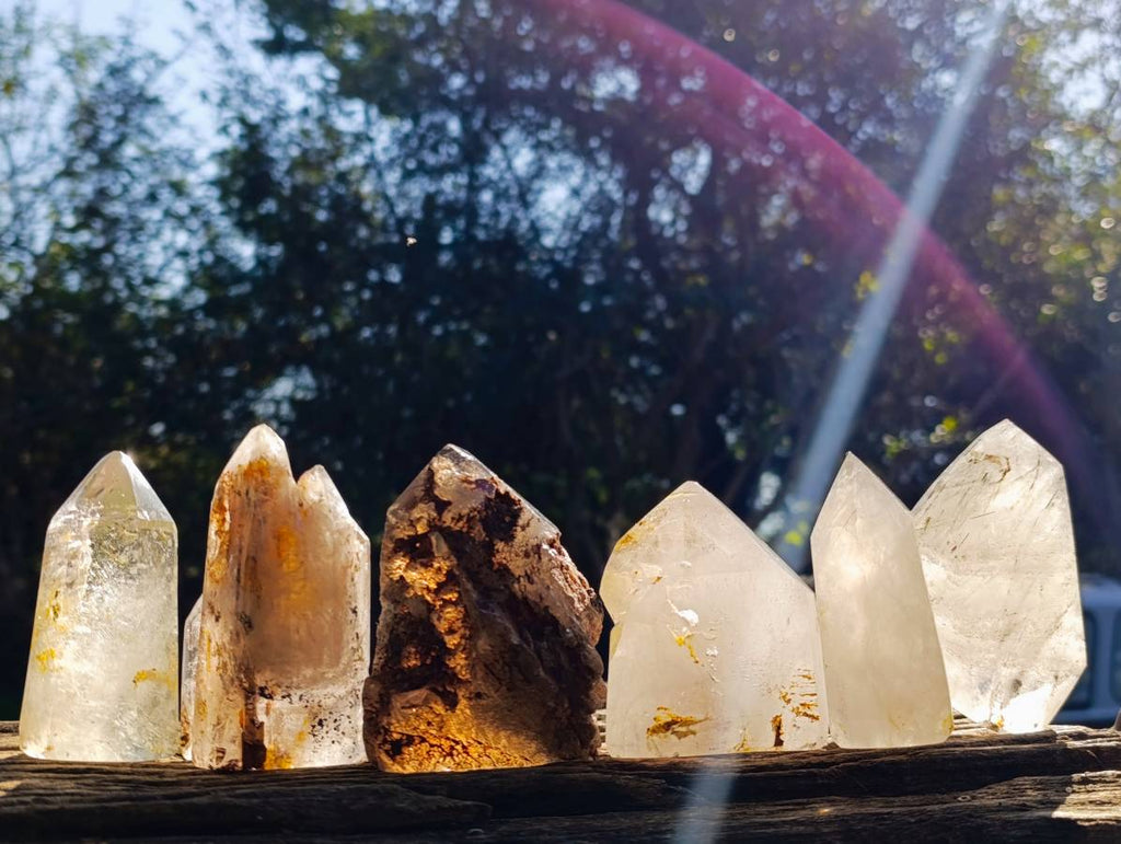 Polished Mix of Selected Quartz Crystals x 6 From Madagascar - Toprock Gemstones and Minerals 