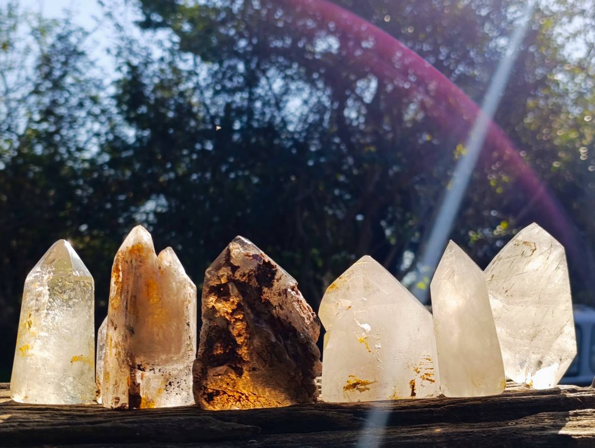 Polished Mix of Selected Quartz Crystals x 6 From Madagascar - Toprock Gemstones and Minerals 