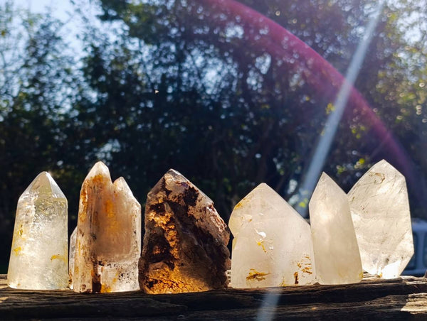 Polished Mix of Selected Quartz Crystals x 6 From Madagascar