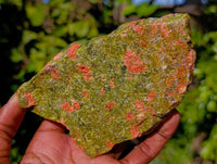 Natural Unakite Cobbed Specimens x 12 From South Africa