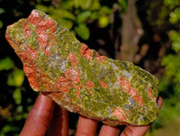 Natural Unakite Cobbed Specimens x 12 From South Africa
