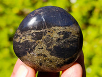 Polished Rare Pharaoh Stone Pyrite in Basalt Palm Stones x 12 Iron Duke Mine, Zimbabwe - Toprock Gemstones and Minerals 
