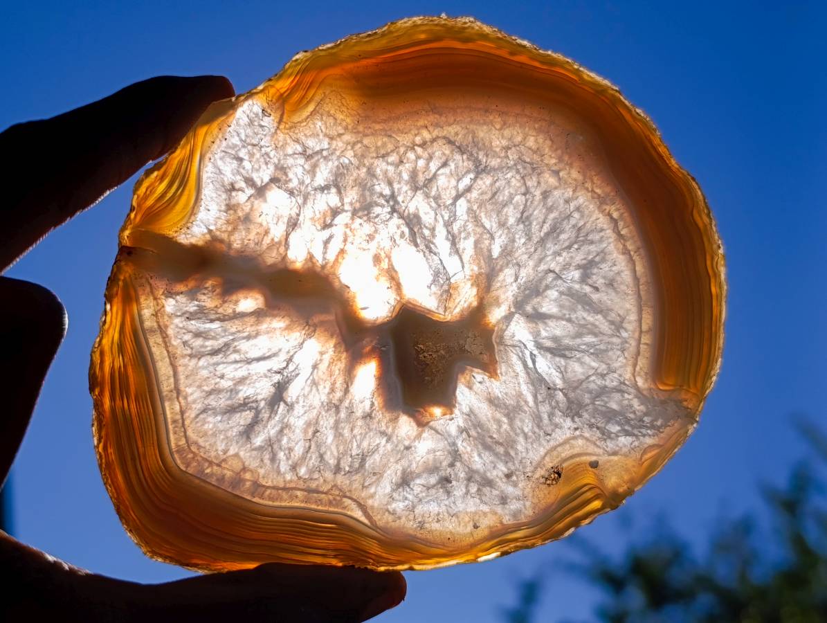 Polished Banded Agate Slices x 6 From Madagascar - Toprock Gemstones and Minerals 