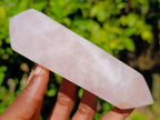 Polished Double Terminated Rose Quartz Points x 4 Madagascar - Toprock Gemstones and Minerals 