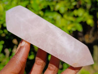 Polished Double Terminated Rose Quartz Points x 4 Madagascar - Toprock Gemstones and Minerals 