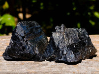 Natural Schorl Black Tourmaline Specimens x 6 From Erongo, Namibia