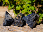 Natural Schorl Black Tourmaline Specimens x 6 From Erongo, Namibia - Toprock Gemstones and Minerals 