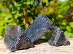 Natural Schorl Black Tourmaline Specimens x 6 From Erongo, Namibia - Toprock Gemstones and Minerals 