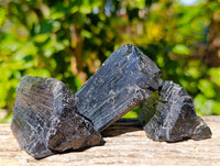 Natural Schorl Black Tourmaline Specimens x 6 From Erongo, Namibia
