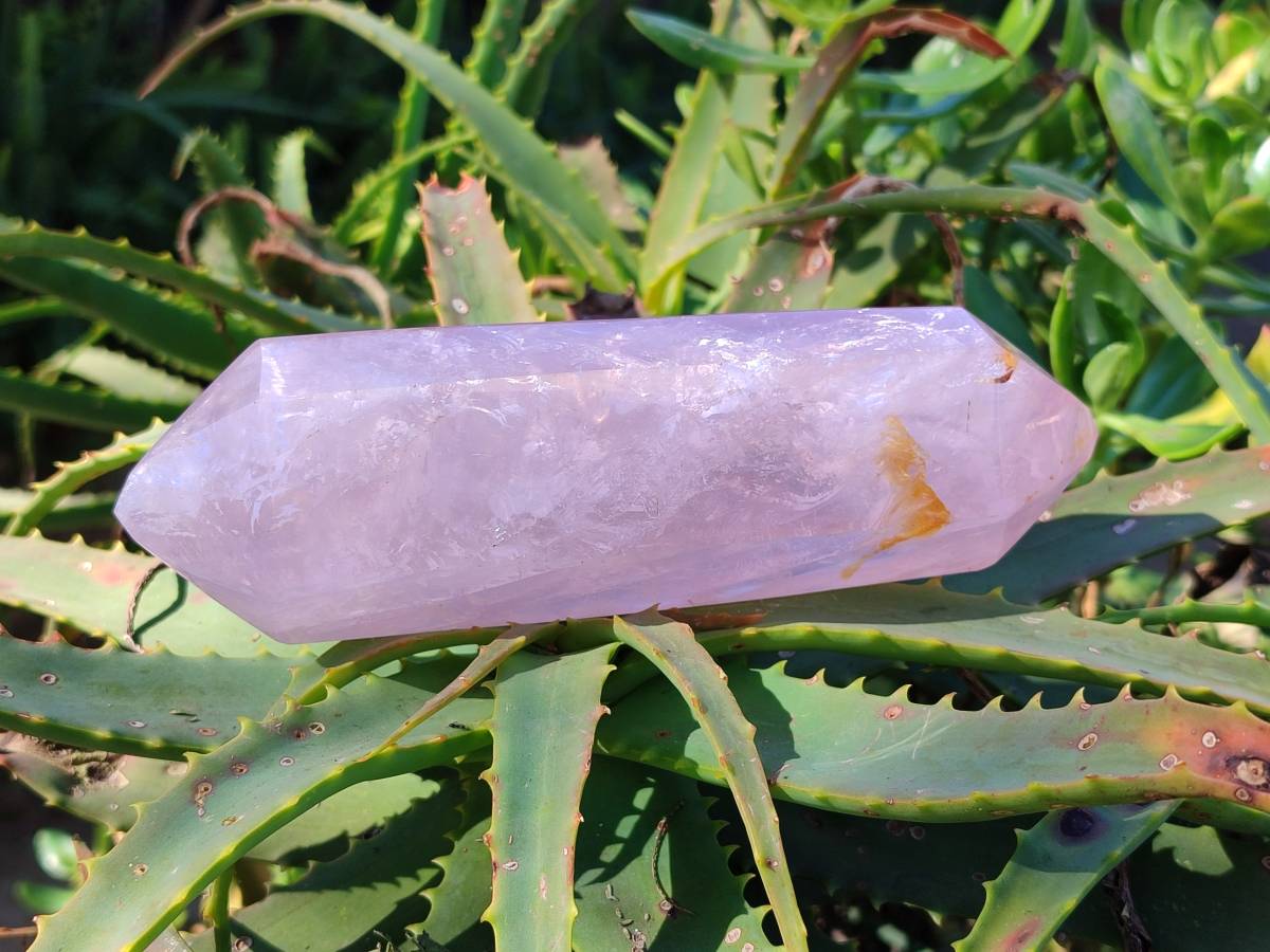 Polished Rose Quartz Double Terminated Points x 2 From Madagascar - Toprock Gemstones and Minerals 