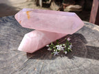 Polished Rose Quartz Double Terminated Points x 2 From Madagascar - Toprock Gemstones and Minerals 